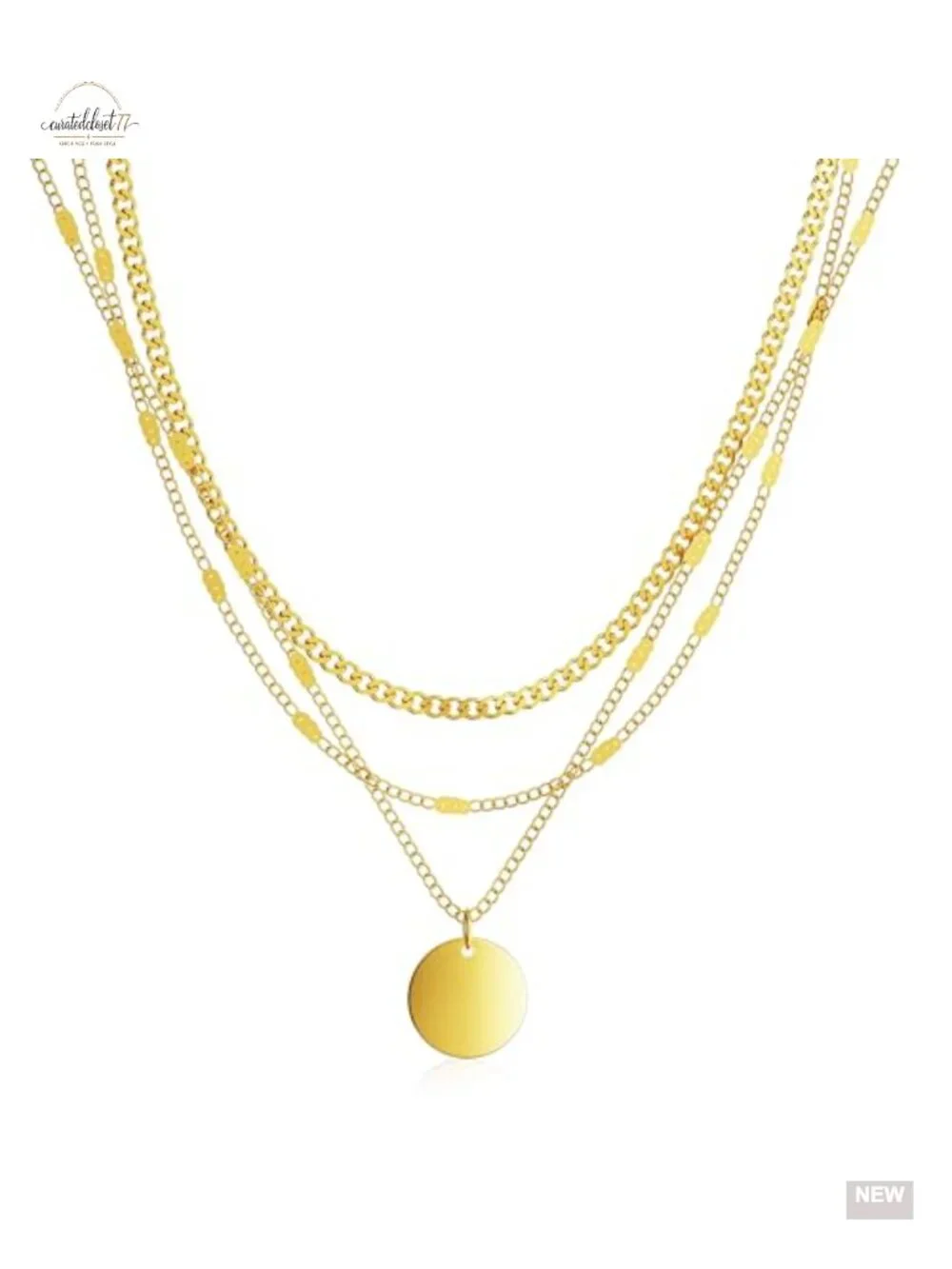 Gold Necklace Set Layering Chains Snake Paperclip Trendy